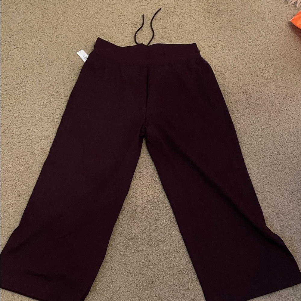 Dark Purple Wide-Leg Sweatpants